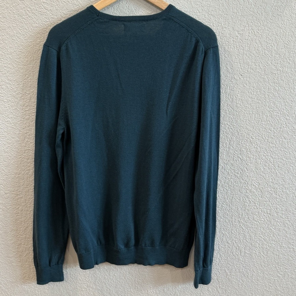 Bonobos Sweater Men's L Slim Fit Crewneck 100% Merino Wool Pine Green - Picture 3 of 8